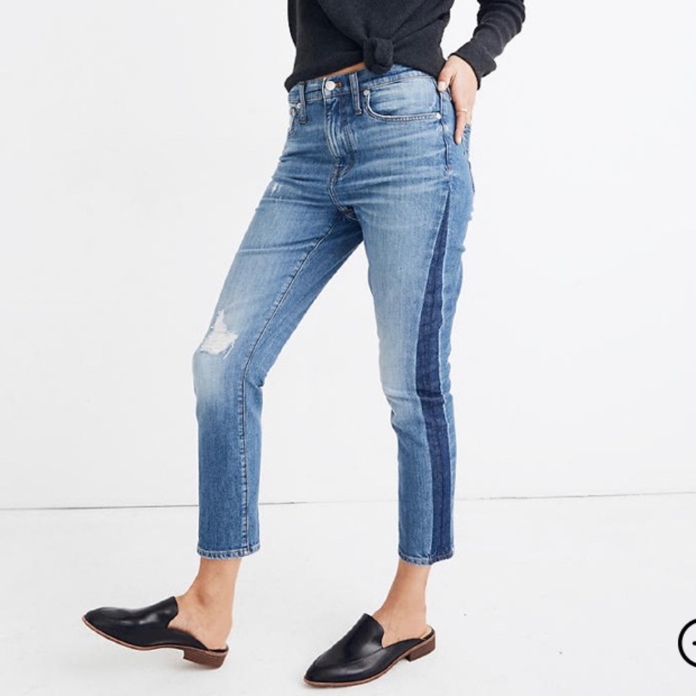 Madewell High-Rise Slim Boyjean in Raebrook Wash